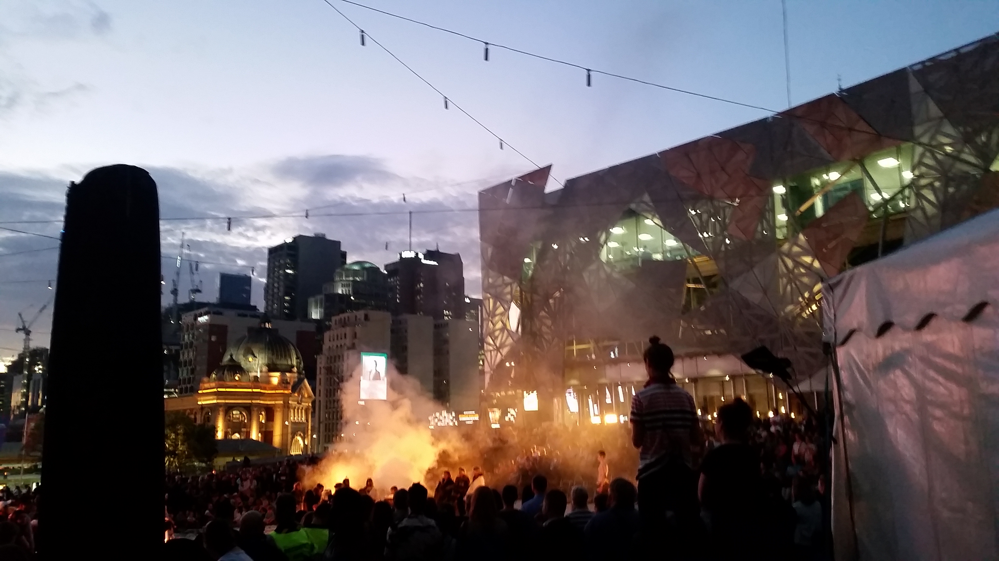 An Aboriginal Ceremony at Fed Square